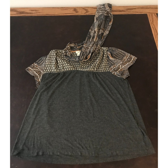 Anthropologie Tiny Joy Tie-Neck Short-Sleeve Top - Size Small - Picture 5 of 10